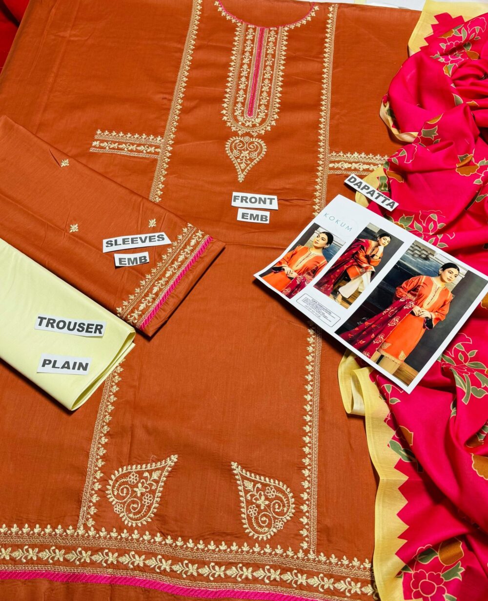 3 pc lawn suit - Image 3