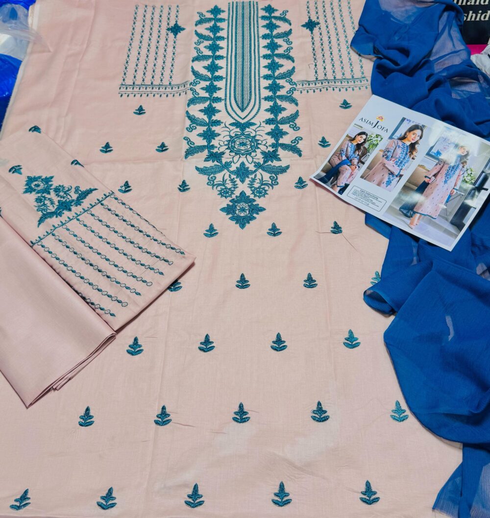 3 pc asim jofa lawn suit - Image 2