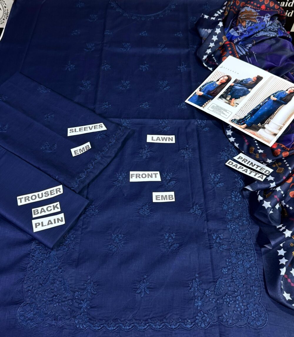 3 pc lawn suit - Image 2