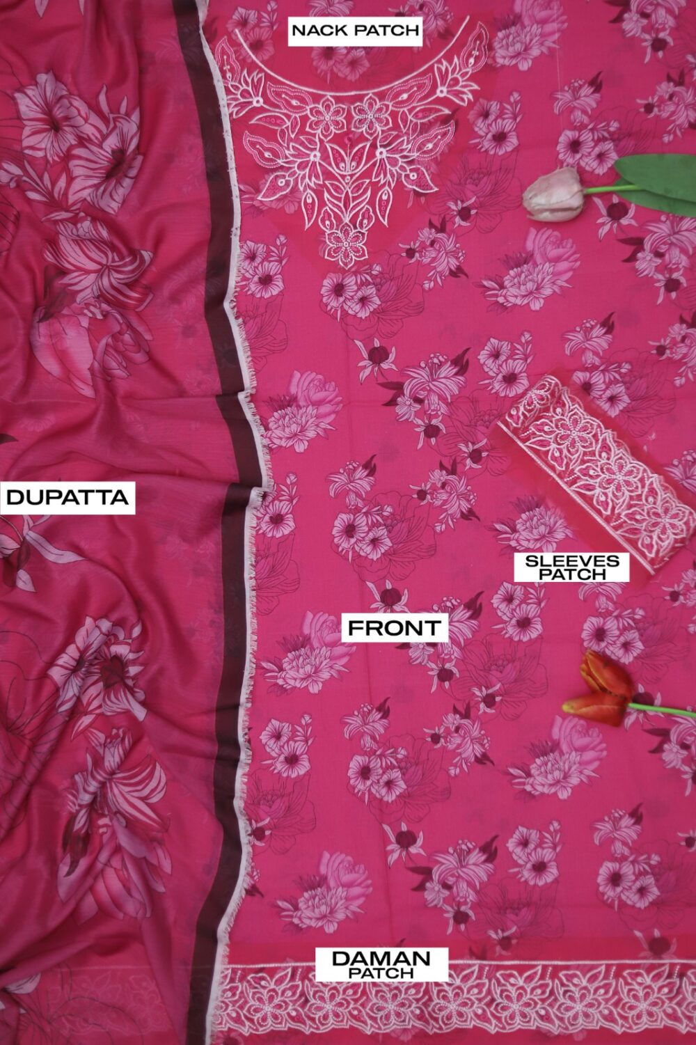 3 pc lawn suit - Image 2