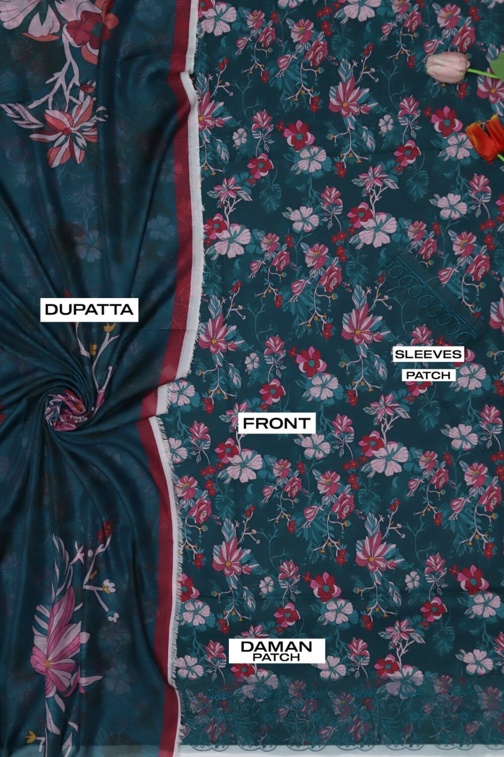 3 pc lawn suit - Image 2