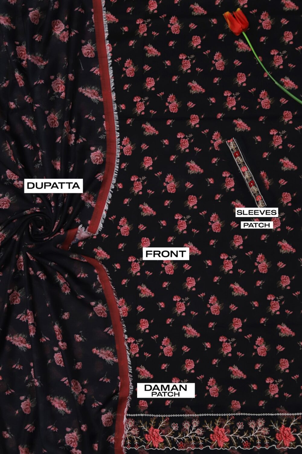 3 pc lawn suit - Image 2