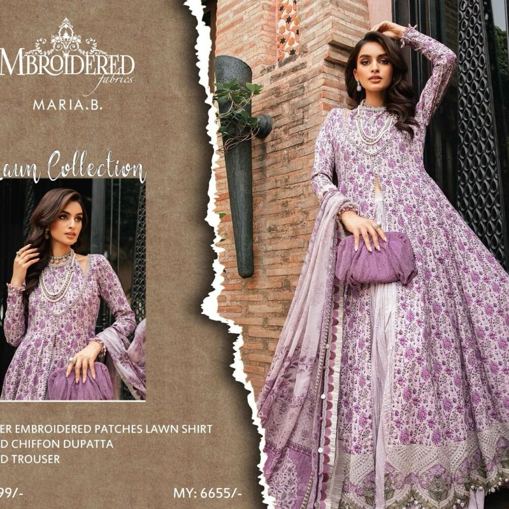 3 pc maria b lawn suit